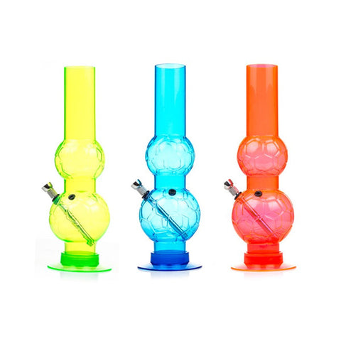 6 x 14" Medium Football Shaped Acrylic Bong - 10377