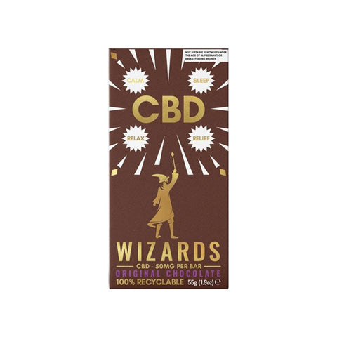 The Wizards Magic 50mg CBD Original Chocolate Bar - 55g