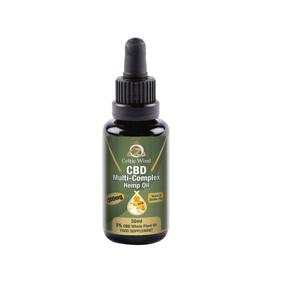 Celtic Wind Crops 1500mg CBD Multi-Complex Hemp Oil 30ml (Buy One Get One Free)