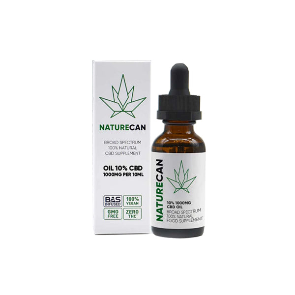 Naturecan 10% 1000mg CBD Broad Spectrum MCT Oil 10ml