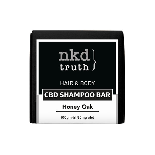 NKD 50mg CBD Speciality Body & Hair Shampoo Bar 100g - Honey Oak (BUY 1 GET 1 FREE)