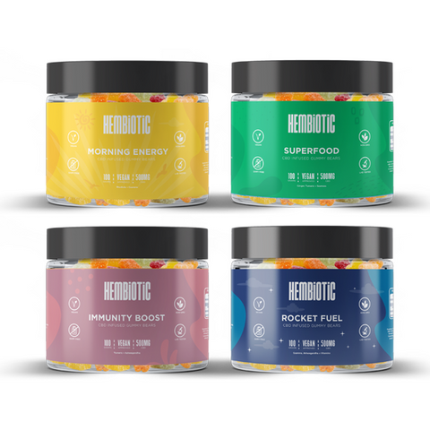 Hembiotic 500mg CBD Gummy Bears - 100g