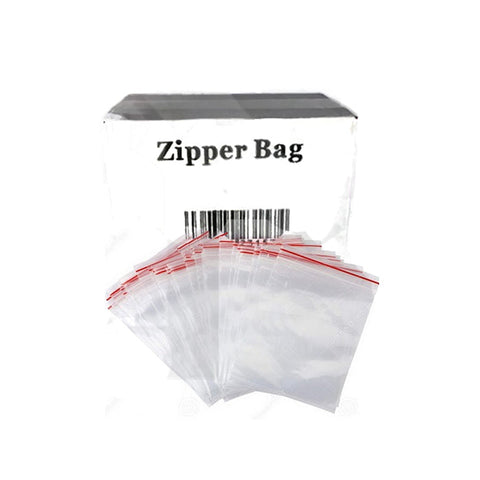 5 x Zipper Branded 60mm x 50mm Clear Baggies